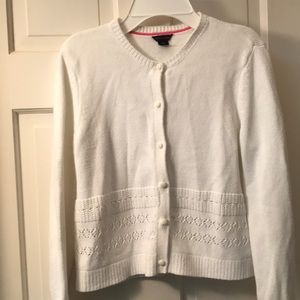 Girls white Tommy Hilfiger cardigan sweater, XL